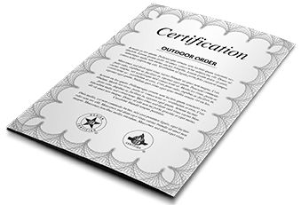 Certification Document by Outdoor Order LLC